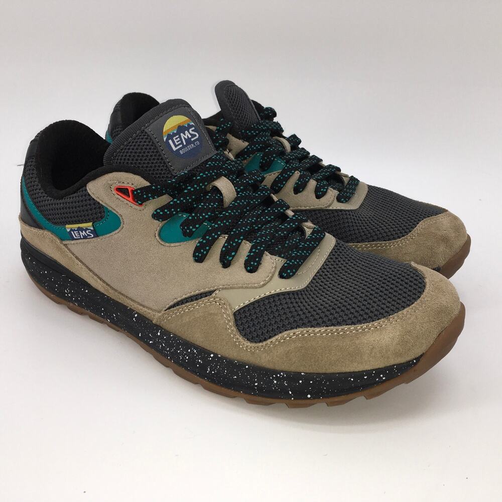 LEMS Trailhead Mens Hiking Sneaker 9 D Desert Khaki Outdoor Minimalist READ